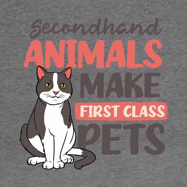 Cat Adoption Shirt | Secondhand Animals First Class Friends by Gawkclothing